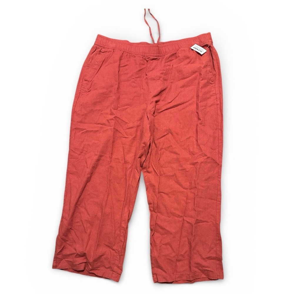 Old Navy Coral Wide-Leg Drawstring Pants